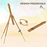 easycomfort easycomfort cavalletto per pittura salvaspazio in legno di faggio con altezza e angolazione regolabile 93x84x183 cm