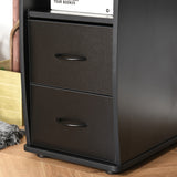 easycomfort easycomfort scrivania per computer moderna porta pc scrivania da ufficio in legno con cassetti mensola estraibile e porta tastiera 120x55x85cm nero