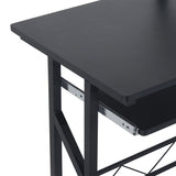 easycomfort easycomfort scrivania per computer salvaspazio in acciaio e legno con cassetto ripiano tastiera estraibile ean 8054111844086