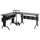 easycomfort easycomfort scrivania gaming per casa o ufficio angolare e salvaspazio con ripiano tastiera estraibile 165x145x86 5cm nera ean 8054111848558