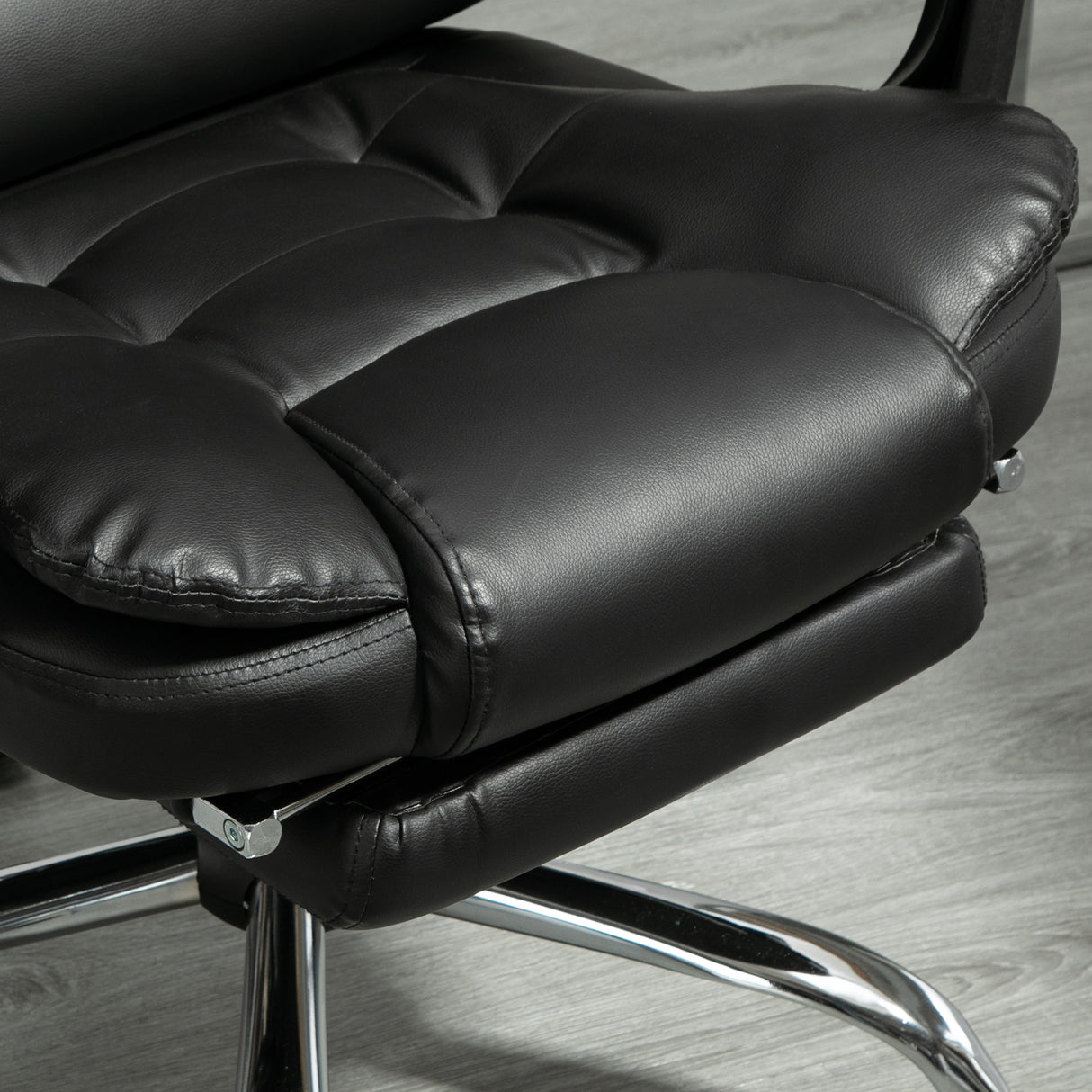 easycomfort easycomfort sedia da ufficio ad altezza regolabile con schienale reclinabile e poggiapiedi 64 5x69x109 117 cm nero