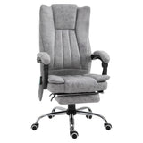 easycomfort easycomfort poltrona da ufficio massaggiante riscaldante altezza e reclinazione regolabili poggiapiedi retrattile 62x67x113 120cm grigio