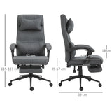 easycomfort easycomfort sedia da ufficio ergonomica ad altezza regolabile con braccioli e poggiapiedi 66x70x115 123 cm grigia