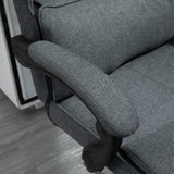 easycomfort easycomfort sedia da ufficio ergonomica ad altezza regolabile con braccioli e poggiapiedi 66x70x115 123 cm grigia