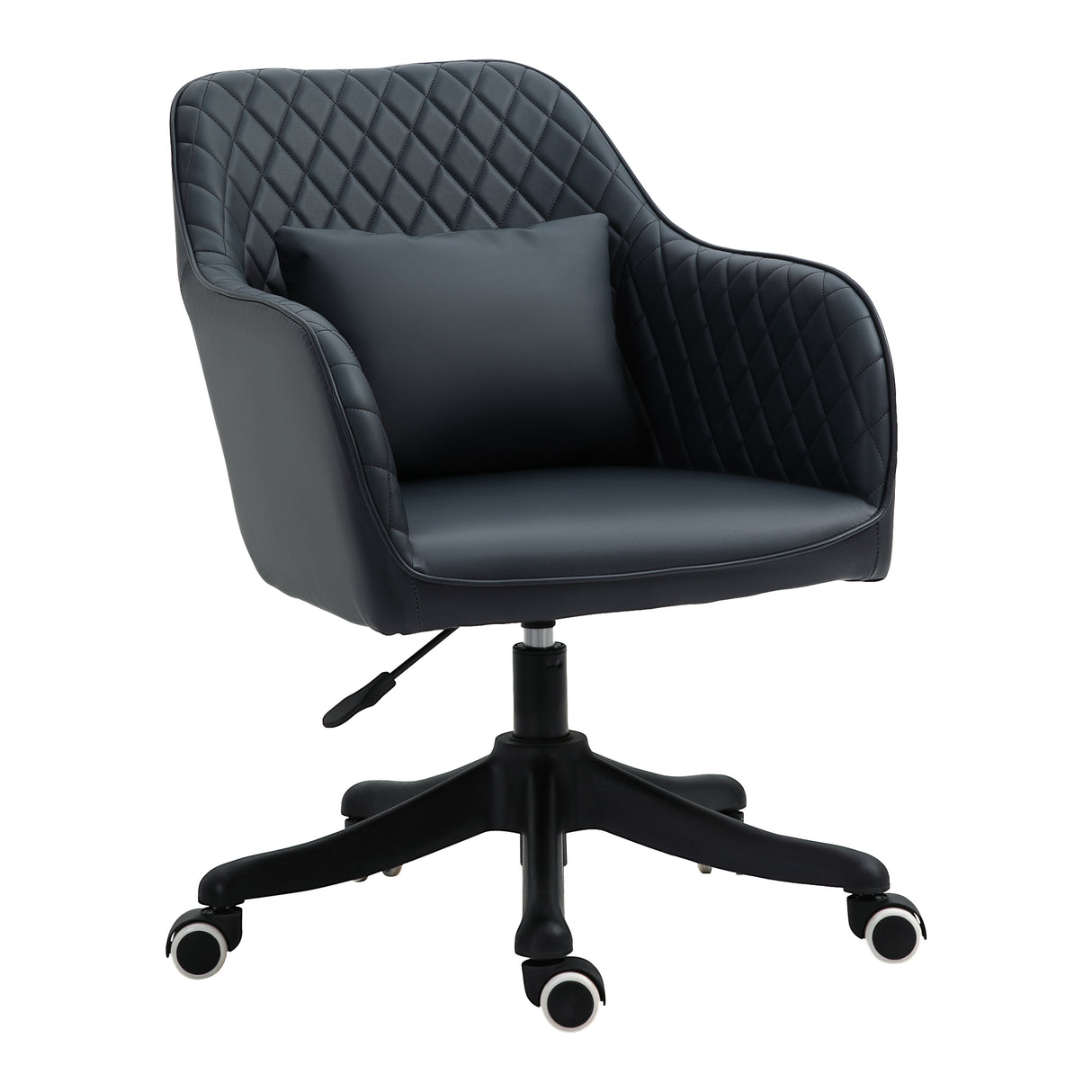 easycomfort easycomfort sedia ufficio ergonomica e regolabile in similpelle grigio scuro con 2 punti cuscino lombare massaggiante 57x70x78 86cm ean 8054144137742