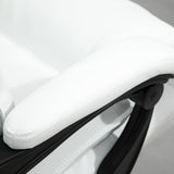 easycomfort easycomfort poltrona da ufficio in finta pelle bianca altezza regolabile con schienale reclinabile 155 e poggiapiedi ean 8054144139494