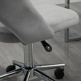 easycomfort easycomfort sedia da ufficio ergonomica e girevole sedia imbottita per scrivania con altezza regolabile grigio 49x54x79 91cm