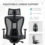 easycomfort easycomfort sedia da ufficio reclinabile con poggiatesta supporto lombare e altezza regolabili grigio