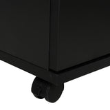 easycomfort easycomfort armadietto portastampante per lufficio con ruote a 360 in legno nero ean 8054111848787