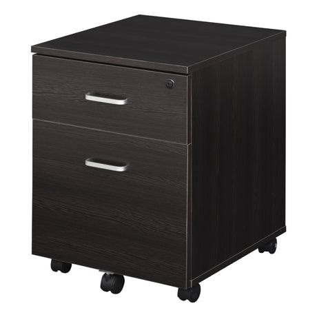 easycomfort easycomfort schedario da ufficio cassettiera per scrivania in legno 2 cassetti serratura con 2 chiavi nero 40x45x55 6cm ean 8054144134949