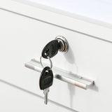 easycomfort easycomfort cassettiera da ufficio cassettiera per scrivania portadocumenti e porta stampante 2 chiavi bianca