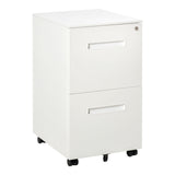 easycomfort easycomfort cassettiera ufficio con ruote schedario portadocumenti a 2 cassetti con serratura e 2 chiavi in acciaio 39x48x67cm bianco