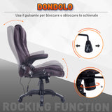 easycomfort easycomfort poltrona massaggiante da ufficio ad altezza regolabile con 6 punti massaggianti in pu 62x68x111 121 cm marrone ean 8054144134024