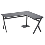easycomfort easycomfort scrivania angolare per ufficio in legno nero 155x130x76cm ean 8054144139142