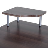easycomfort easycomfort scrivania per computer da camera e ufficio con cassetto e scaffale in legno 152x60x88cm marrone ean 8054111843164