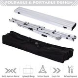 easycomfort easycomfort tavolo da pic nic pieghevole avvolgibile in alluminio con custodia 120 x 70cm