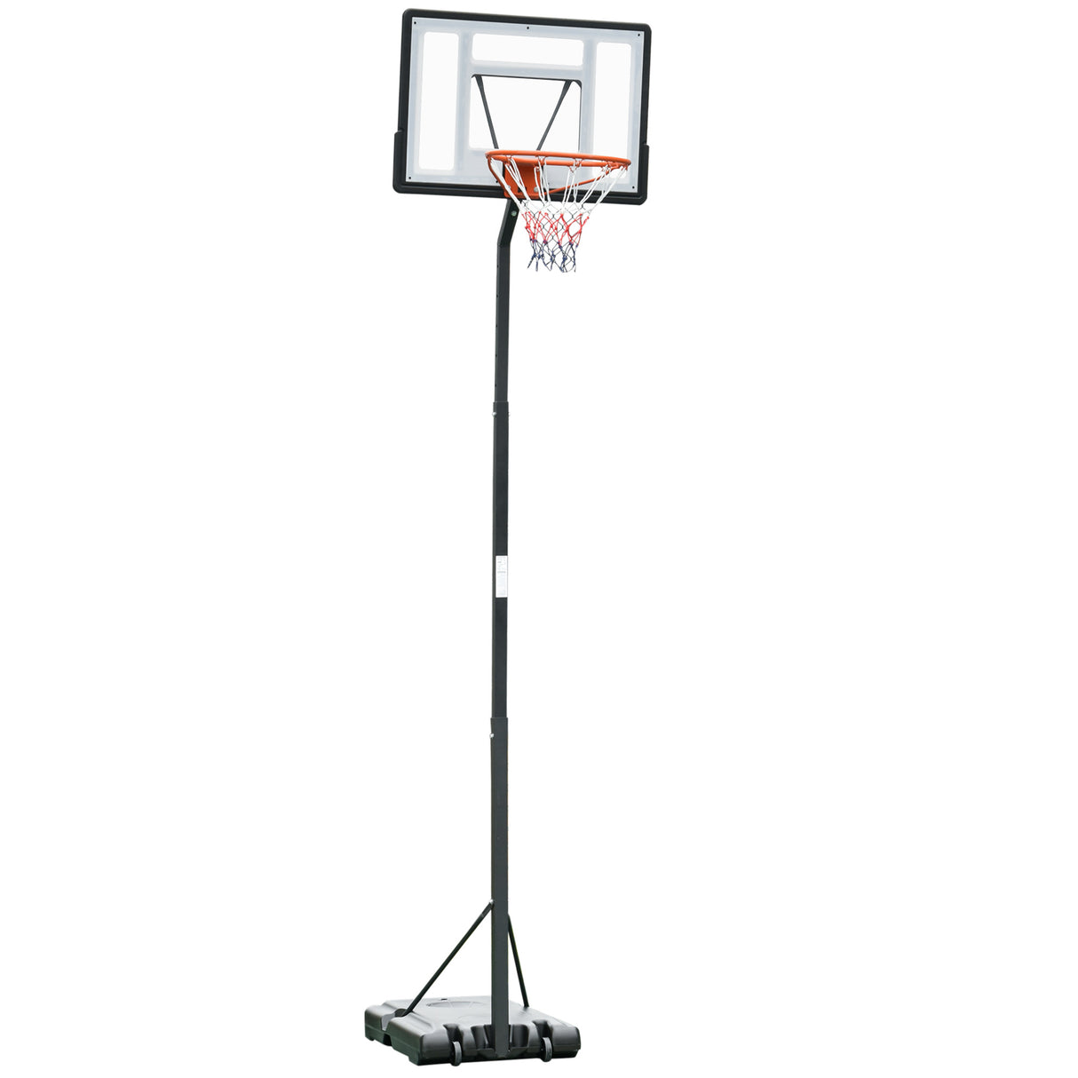 easycomfort easycomfort canestro basket per adulti con altezza regolabile 302 352cm struttura in acciaio pe e pvc nero