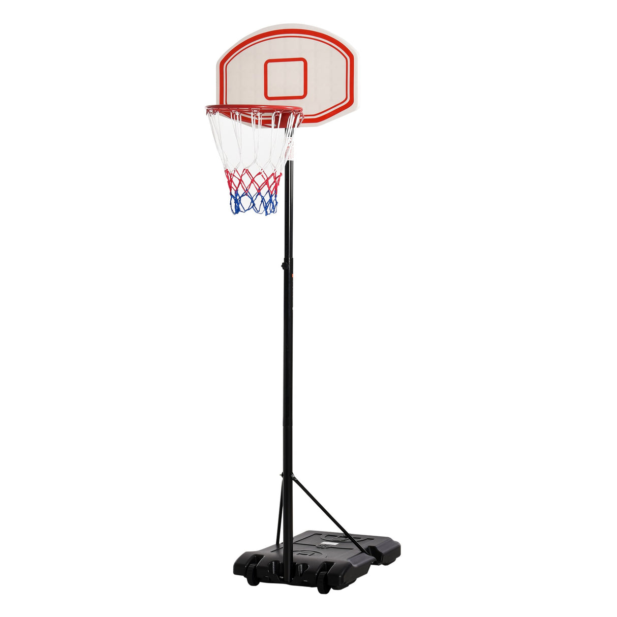 easycomfort canestro basket altezza regolabile 5 livelli 175 215cm struttura metallo con ruote nero