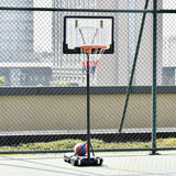 easycomfort canestro basket altezza regolabile 160 210cm struttura in acciaio e base con ruote