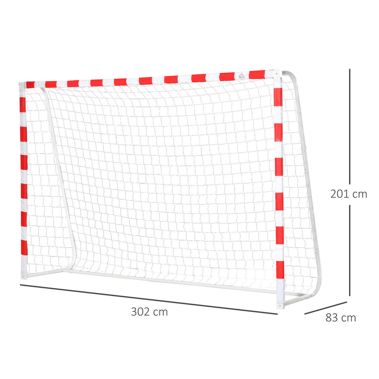 easycomfort easycomfort porta da calcio e calcetto in plastica pe per adulti e bambini 302x83x201cm bianca