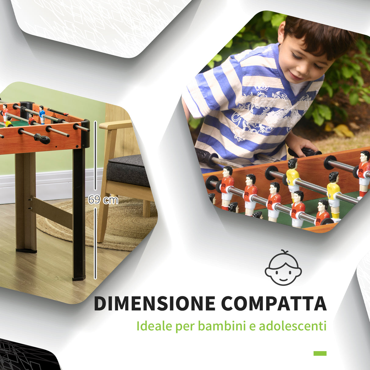 easycomfort biliardino calcio balilla per bambini con manopole antiscivolo segnapunti e palline 118x104x69cm