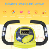 easycomfort easycomfort cyclette magnetica pieghevole con altezza e intensita regolabile schermo lcd gialla