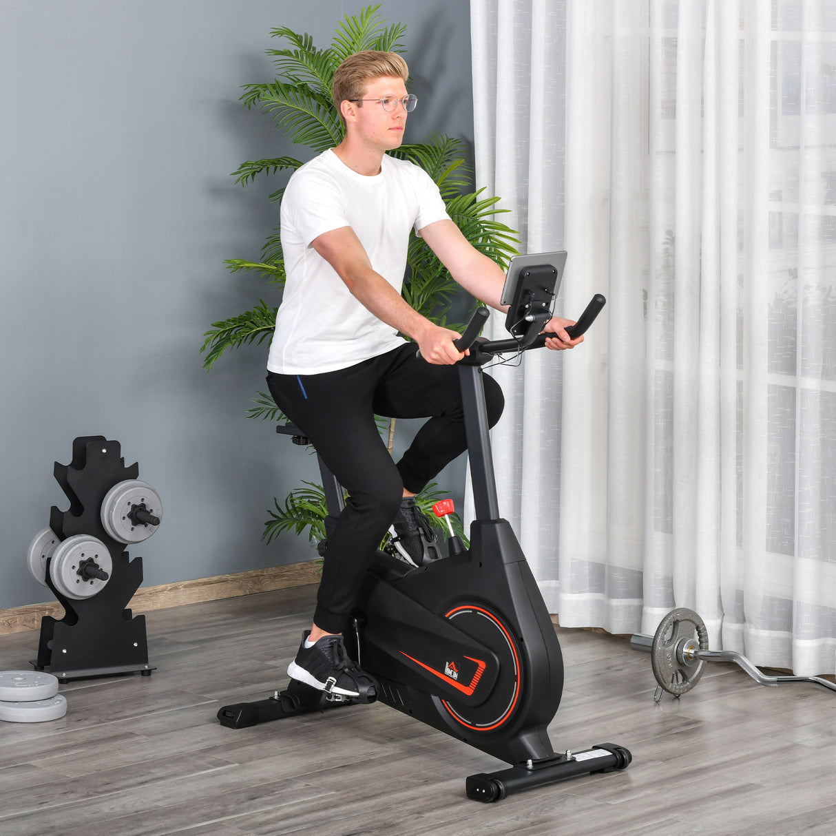 easycomfort easycomfort cyclette magnetica professionale da camera in acciaio e abs con sellino regolabile 100x50x116 126cm nero