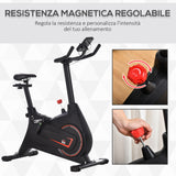 easycomfort easycomfort cyclette magnetica professionale da camera in acciaio e abs con sellino regolabile 100x50x116 126cm nero