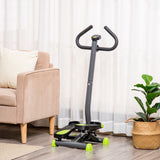 easycomfort easycomfort stepper con manubrio e monitor lcd pedali antiscivolo e struttura in acciaio e abs grigioverde