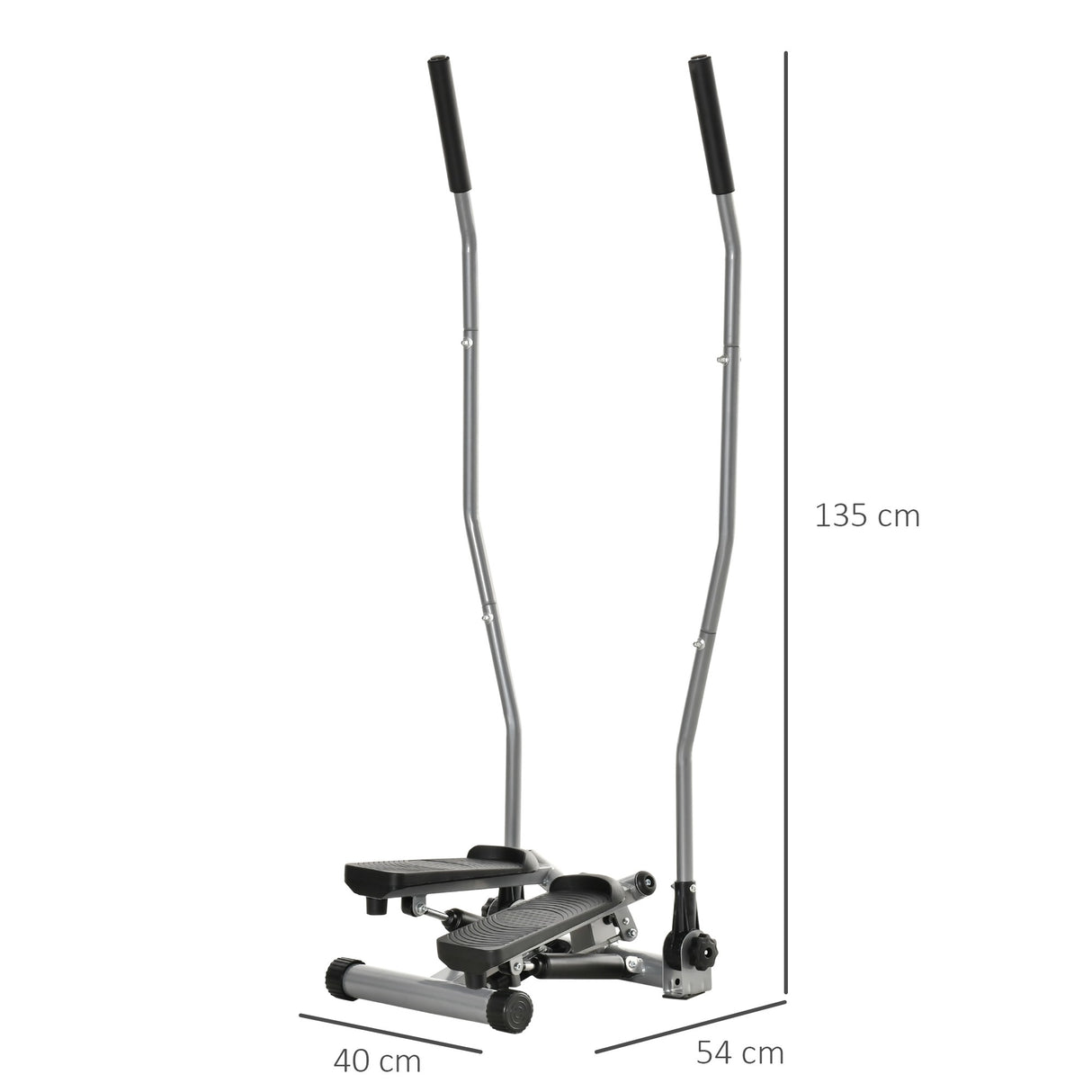 easycomfort easycomfort stepper maniglie step fitness con monitor lcd per casa e palestra argento