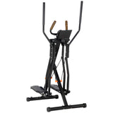 easycomfort cyclette ellittica con 4 livelli di resistenza monitor lcd e 2 ruote in acciaio e abs 90x62x150 cm nero