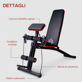 easycomfort easycomfort panca multifunzionale regolabile per bilanciere addominali dorsali manubri elastici per allenamento completo