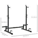 easycomfort easycomfort supporto per bilanciere multifunzione in acciaio altezza e larghezza regolabile 123 170x103x111 161cm