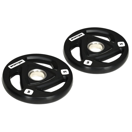 easycomfort set di 2 dischi pesi in acciaio con rivestimento in gomma per bilanciere