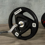 easycomfort set di 2 dischi pesi da 20kg in acciaio con rivestimento in gomma per bilanciere