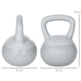 easycomfort kettlebell 12kg in pvc e sabbia metallica per allenamento spalle e bicipiti 22x22x29 cm grigio