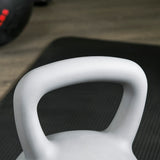 easycomfort kettlebell 12kg in pvc e sabbia metallica per allenamento spalle e bicipiti 22x22x29 cm grigio