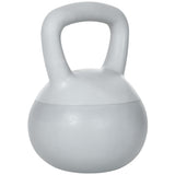 easycomfort kettlebell 12kg in pvc e sabbia metallica per allenamento spalle e bicipiti 22x22x29 cm grigio