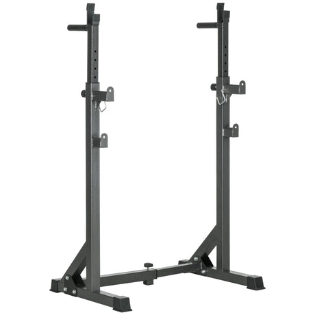 easycomfort supporto per bilanciere con altezza e larghezza regolabili in acciaio ed eva 60 87x65x121 158cm nero