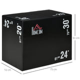 easycomfort plyo box 3 in1 a 3 altezze jumping box pliometrico capacita 120kg 75x51x61cm nero