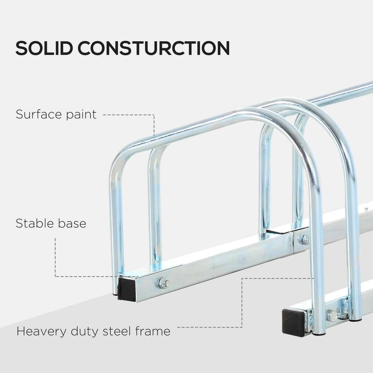 easycomfort rastrelliera portabiciclette parcheggio per 5 biciclette in acciaio 145 33 27 cm argento