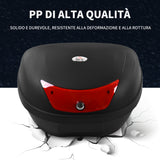 easycomfort easycomfort baule porta casco per moto 48l con 2 chiavi in pp nero 59 x 43 x 33cm