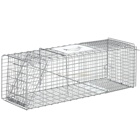 easycomfort easycomfort gabbia trappola per ratti topi e nutrie pieghevole in acciaio 93x31x34 5cm argento