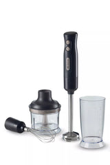 ariete ariete 601 frullatore a immersione con tritatutto 700 w con 2 velocita darl grey ean 8003705121188