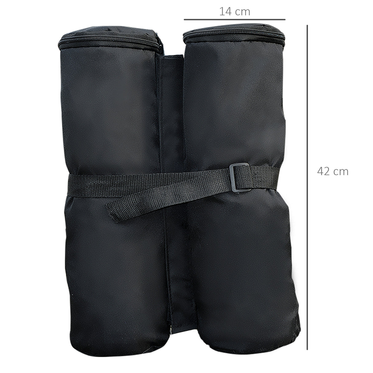 easycomfort piedistallo zavorra per ancoraggio gazebo 4 pezzi nero