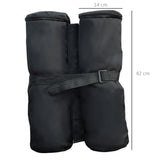 easycomfort piedistallo zavorra per ancoraggio gazebo 4 pezzi nero