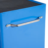 easycomfort easycomfort carrello porta utensili da officina con cassettiera azzurro 61.5 x 33 x 85cm