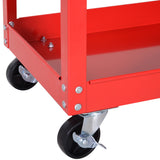 easycomfort carrello portautensili da officina rosso 70x35x75.5cm