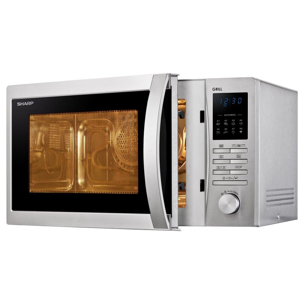 sharp microonde sharp r722stwe 25 litri 900 w a306xl513xp429 inox ean 4974019811611