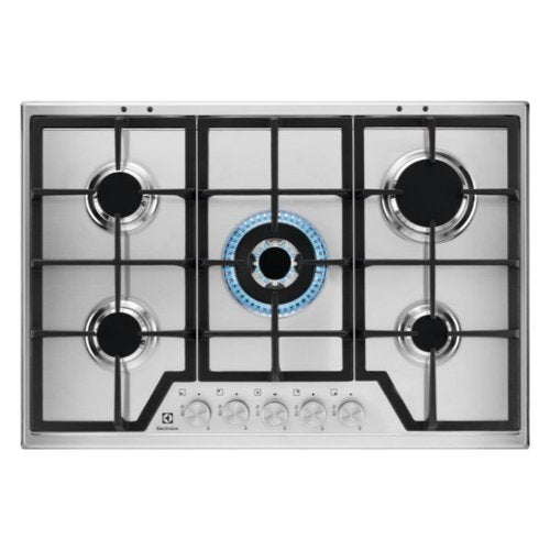 electrolux piano cottura a gas electrolux serie 600 kgs7536sx 5 fuochi l744xp51 inox ean 7332543613489